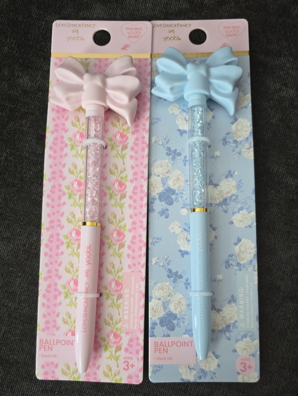 Set Of 2 Pink/Blue Love Shack Fancy Ballpoint Pens